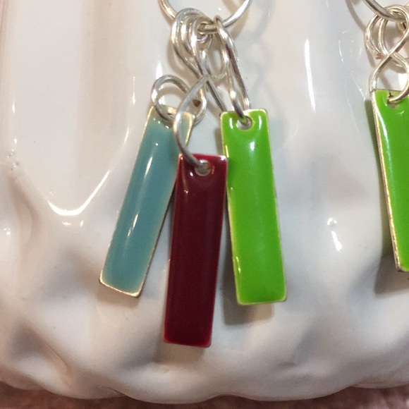 Color bar earrings - Picture 2 of 6